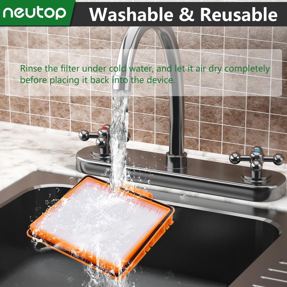 Neutop Replacement Filters Compatible with All Shark AI AV2501S AV2501AE AV2502AE RV2520AOUS AV2510AOUS AV2511AE RV2610WA RV2610WD Robot Vacuums with Self-Empty Base, 4-Pack. - Image 5