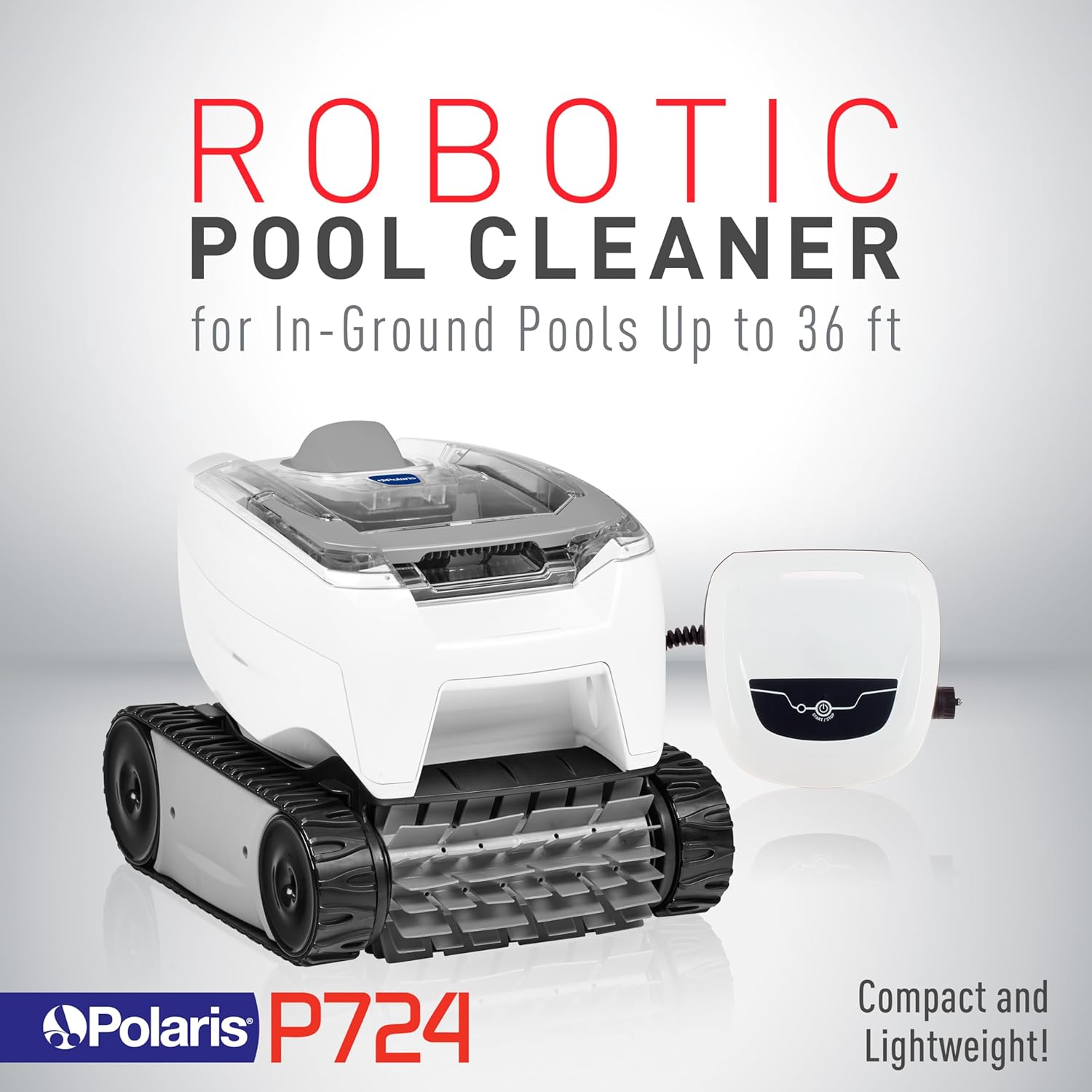 Polaris P724 Robotic Pool Cleaner, Lightweight Energy-Efficient Cleaner Perfect for In-Ground Pools up to 36-Feet, Cleans in as Little as 2.5 Hours - Image 2