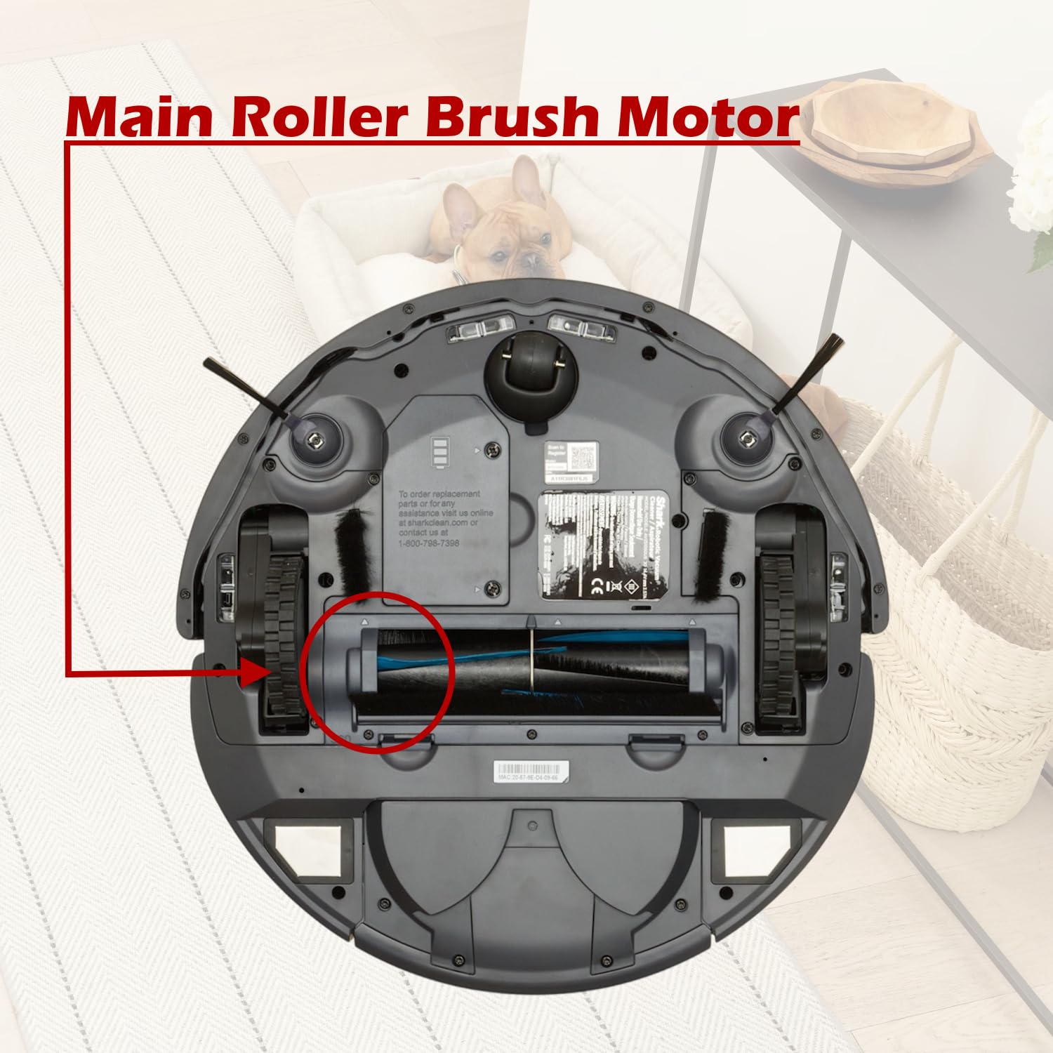 Goodsby Main Roller Brush Motor Compatible Replacement for Shark AI Robot Vacuum AV2501AE AV2511AE AV2610WA RV2502AE RV2400WD RV2410WD RV2520AZUS RV2600WD RV2610WD RV2620WD UR2450WD UR2500SR UR2505SR - Image 5