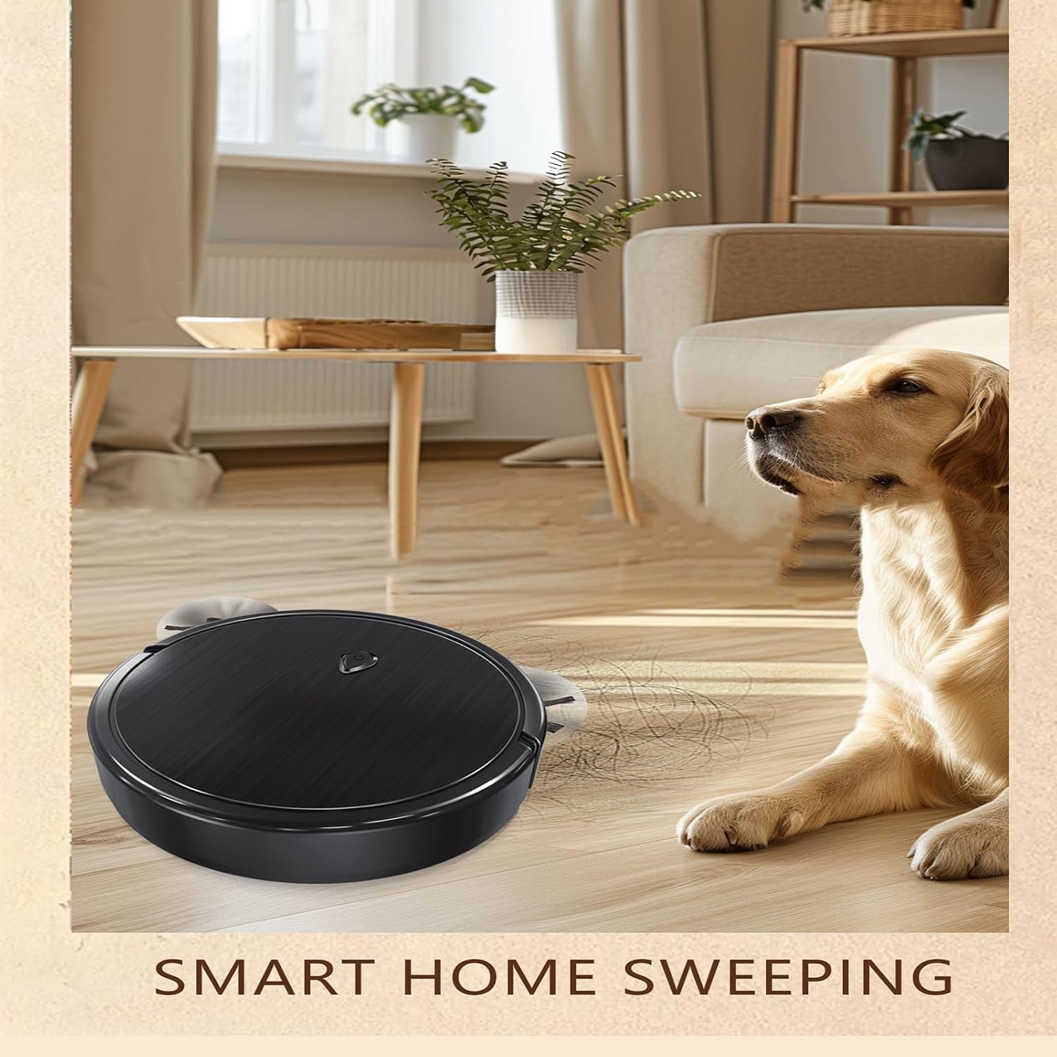 Robot Vacuum and Mop Robotic Vacuum Cleaner, One Button Start,Tangle-Free Design, Obstacle Avoidance,Ideal for Hard Floor, Pet Hair, Carpet,Robotic Vacuums Easy to Use (Black) - Image 3