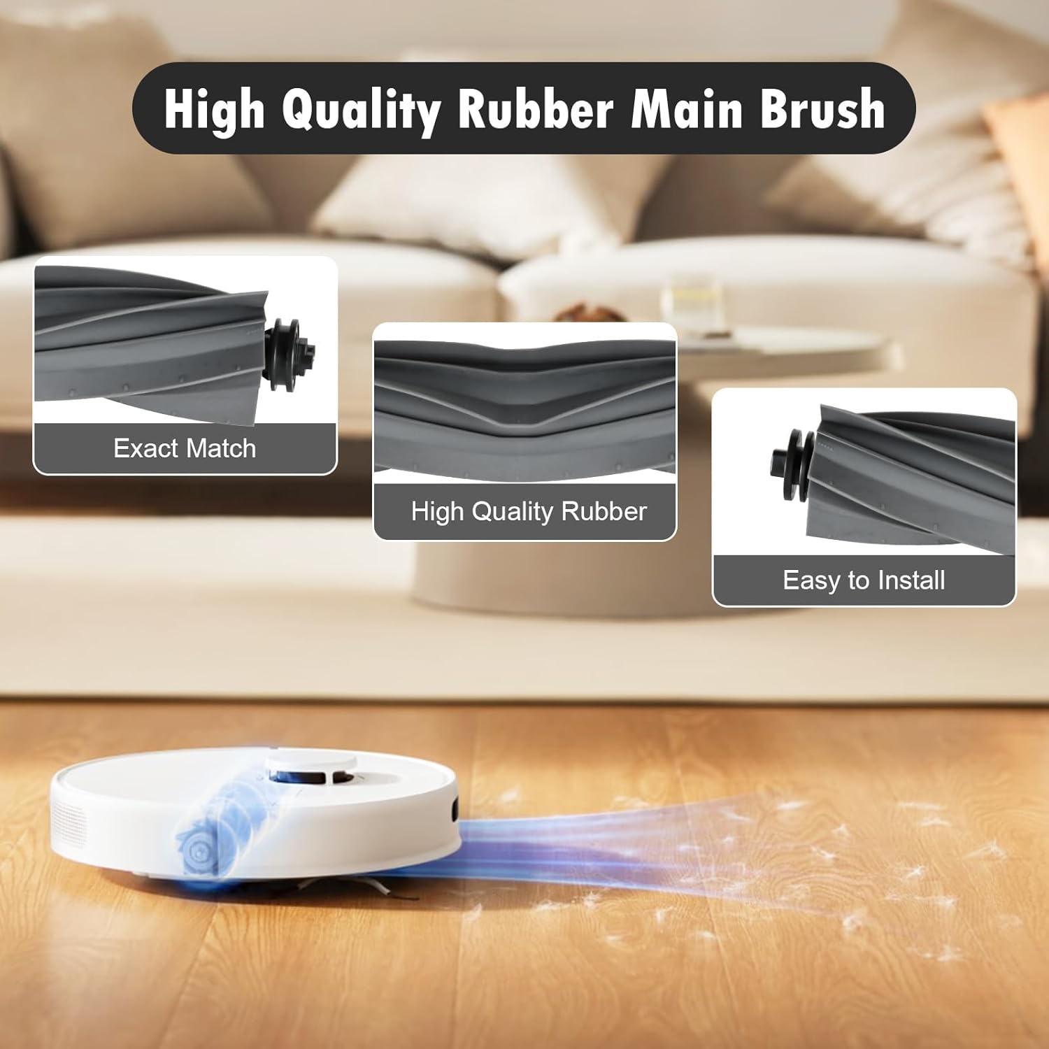 20 Pack Replacement Accessories for Dreame D10 Plus Gen 2 Robot Vacuum, 1 Main Brush 4 Filter 6 Dust Bag 4 Mop Pads 4 Side Brush 1 Cleaning Brush - Image 3