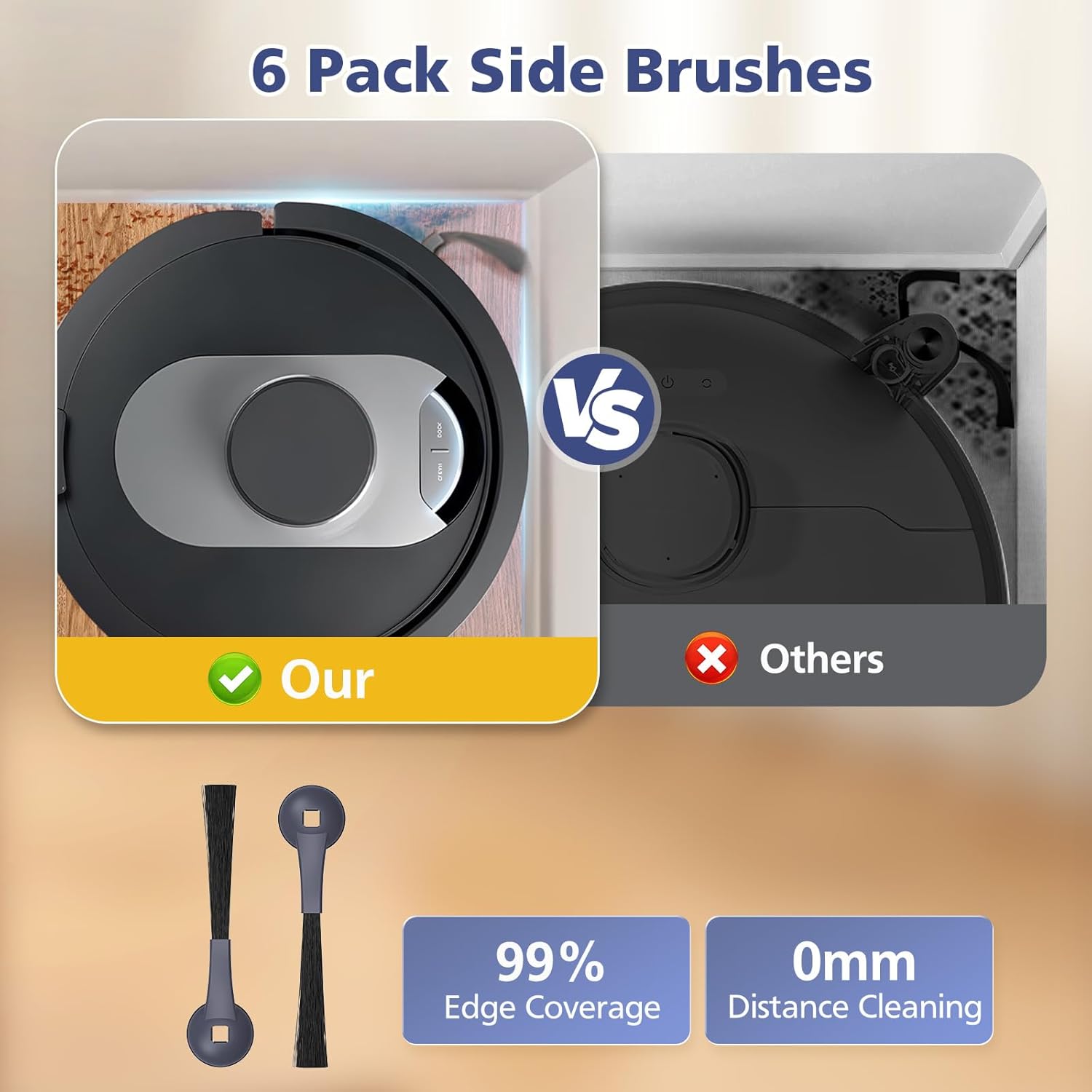 Replacement Parts for Shark AI AV2501S AV2501AE RV2502AE RV2520AOUS AV2510AOUS AV2511AE RV2610WA RV2610WD Accessories Kit with Main Brush, Filters, Foam Filters, PrFilte, Side Brushes, Replacement - Image 5