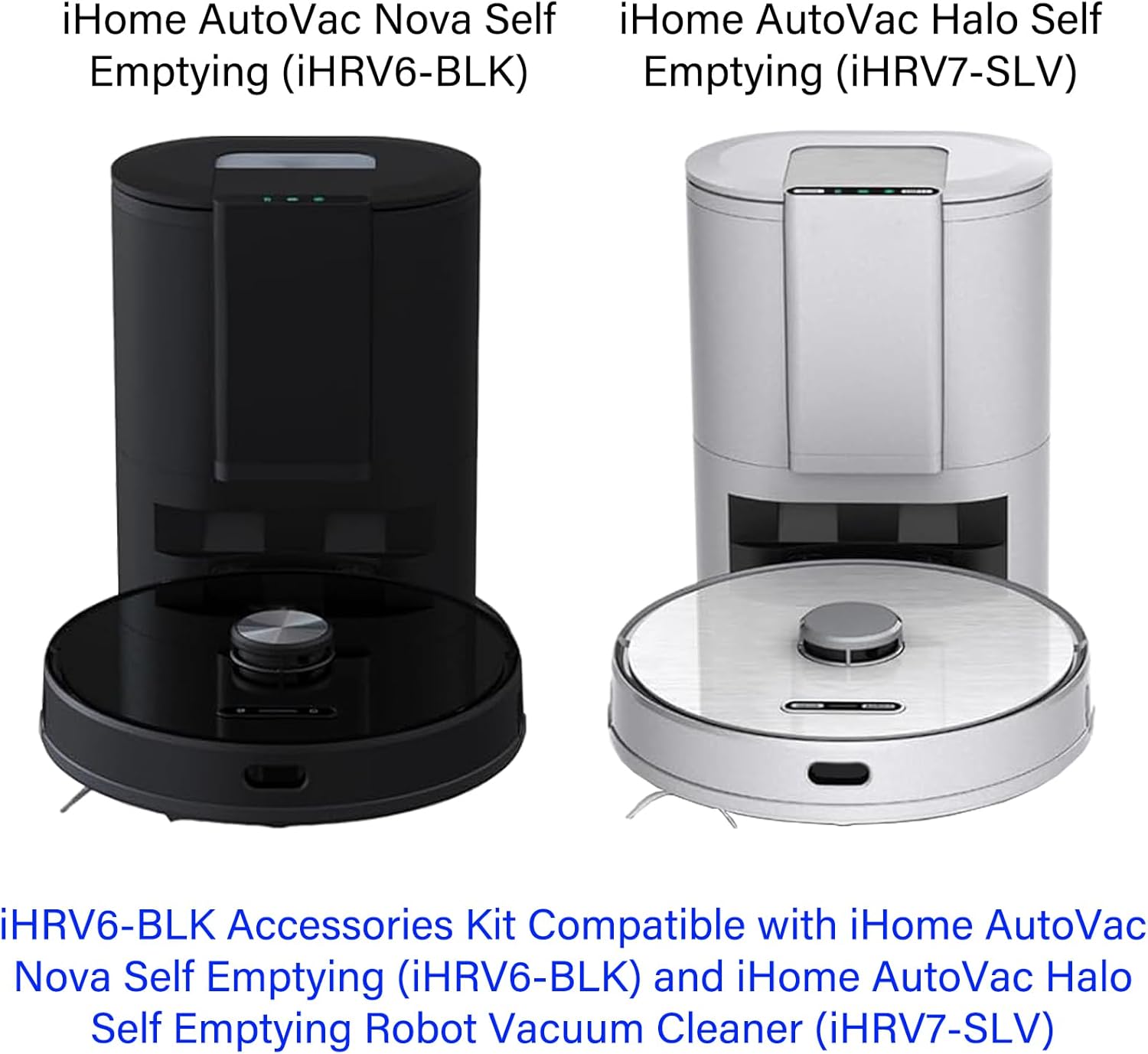 iHRV6-BLK Accessories Kit Replacement for iHome AutoVac Nova Self Empty iHRV6-BLK/Ultenic T10 Elite Robot Vacuum Cleaner, 16 Pack - Image 2