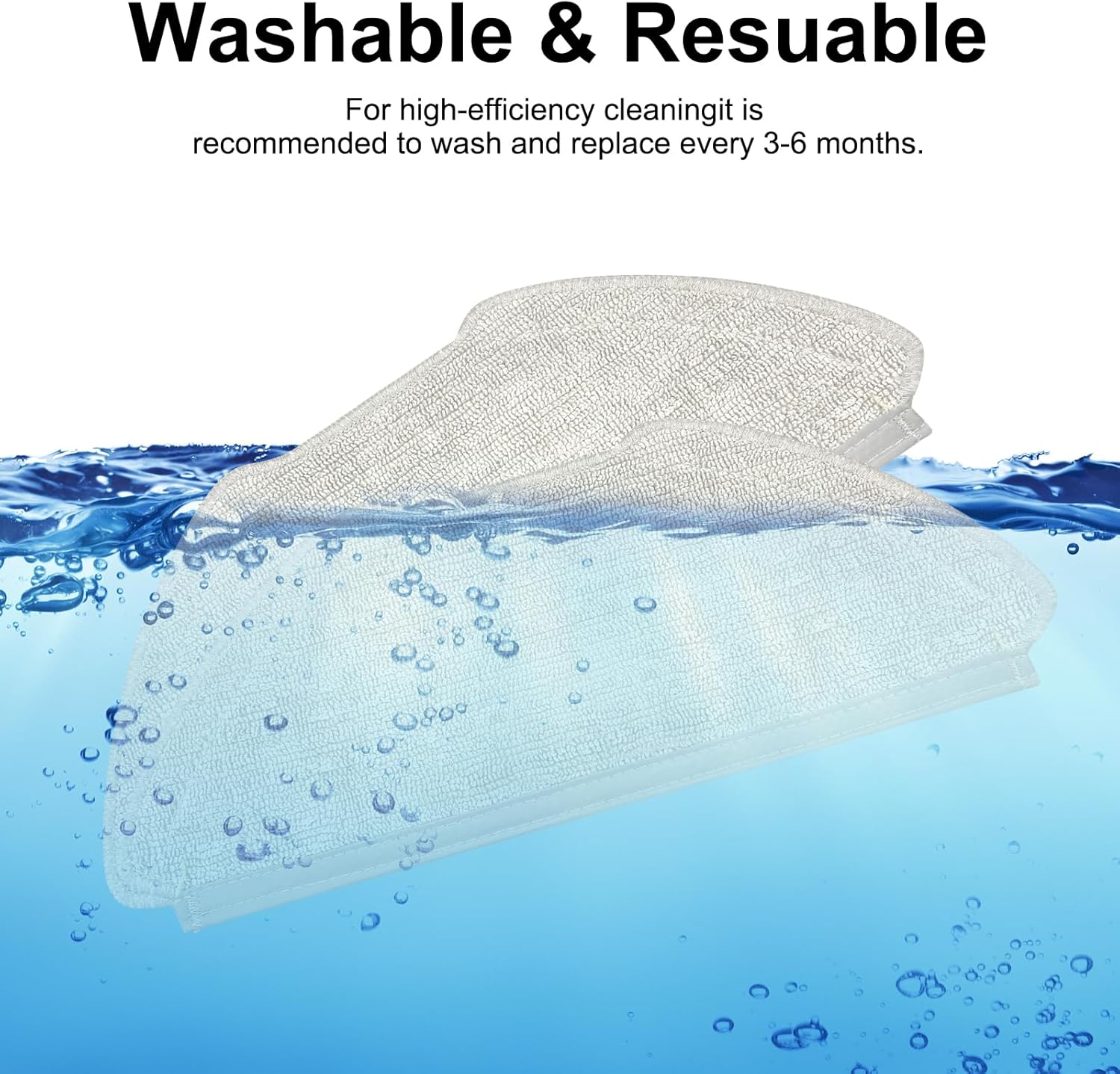 6 PCS Mop Cloth Pads for AIRROBO T20 Robot Vacuum Cleaner Accessories, Vacuum Cleaner Robot Vacuum Cleaner Replacement Parts - Image 5