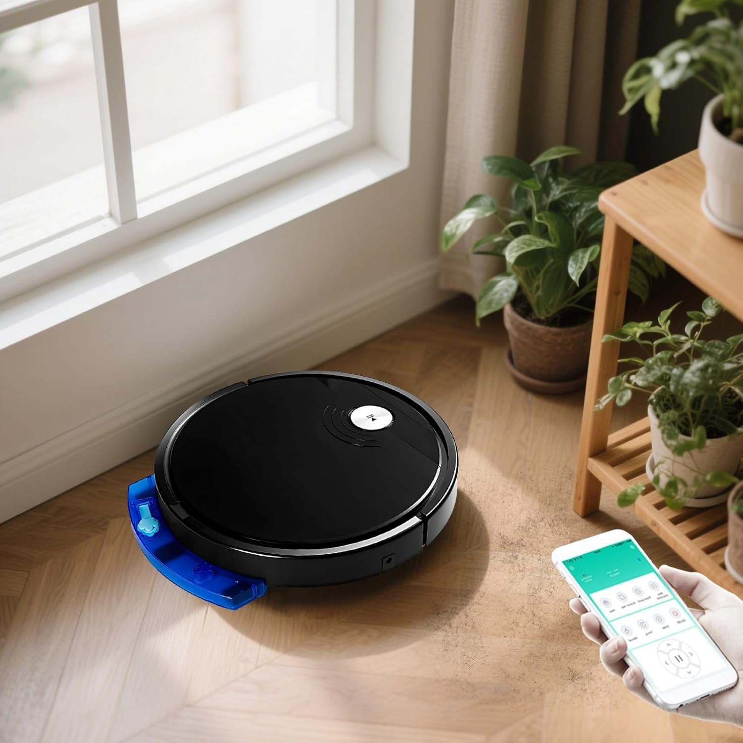Smart Robotic Vacuum with App Control, 3-in-1 Cleaning Solution, 1.8 in Slim Form Factor, Powerful Suction, Quiet Cleaning with Long Battery Life - Image 2