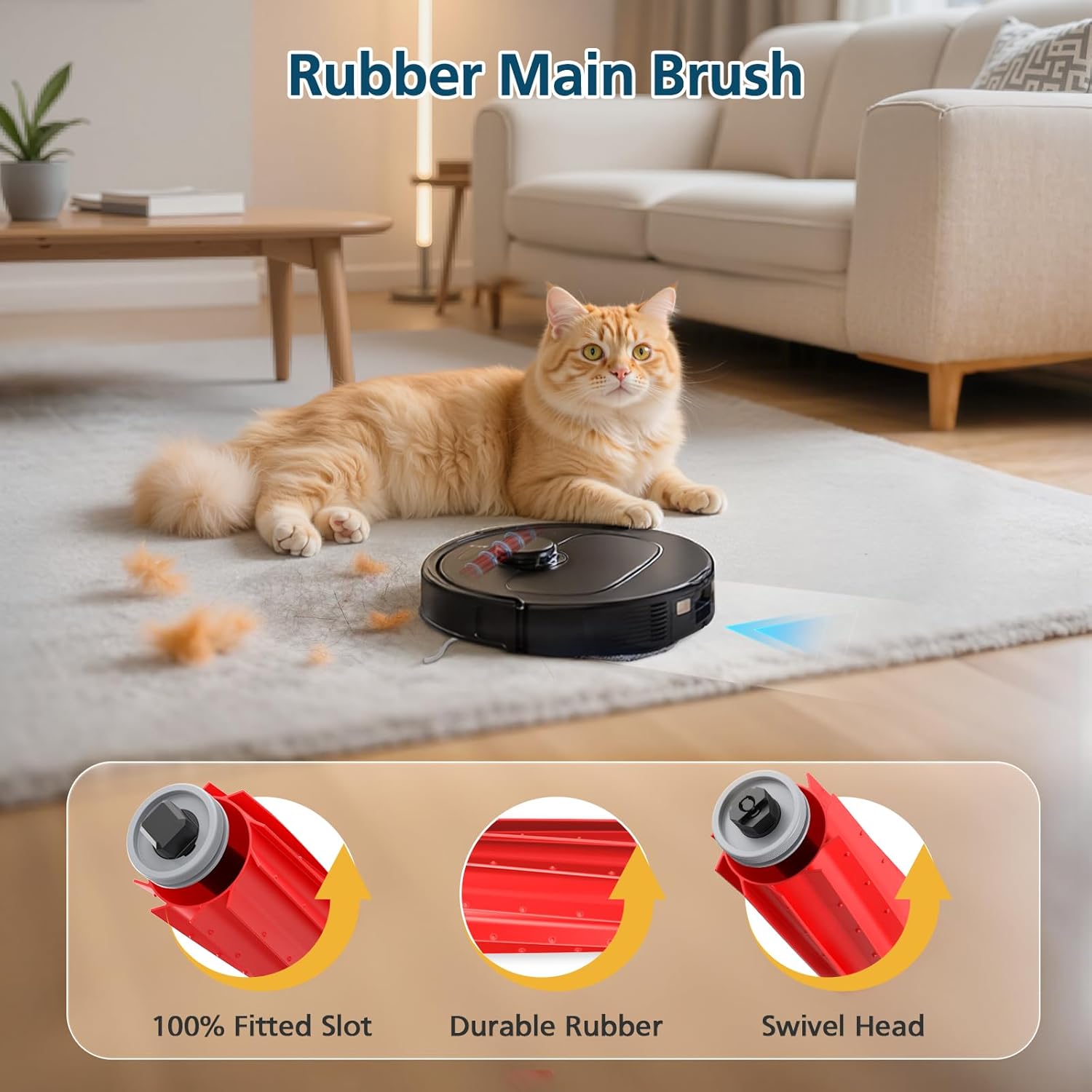 26 Pack Replacement Accessories for Roborock QV 35A / QV 35S Robot Vacuum, 2*Main Brush, 6*Side Brush, 4*Filters, 6*Mop Pads, 6*Dust Bag, 2*Tools - Image 5