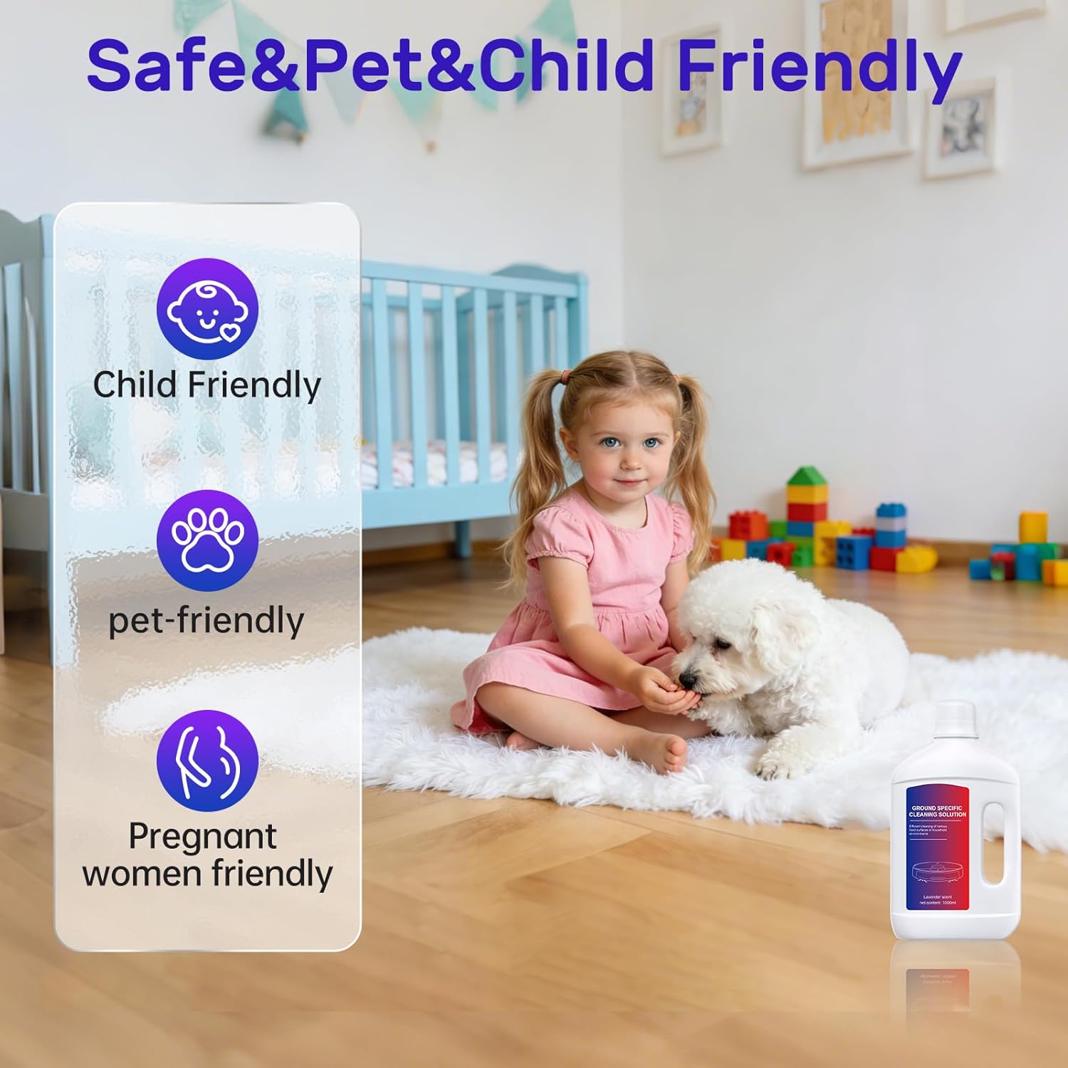 Lavender Floor Cleaning Solution 1L Compatible with Dreame Wet & Dry Vacuum and Robot,Residue & Streak Free, Suitable for All Robot Vacuum Cleaners and Wireless Wet Dry Dual-Use Vacuum Cleaners - Image 4