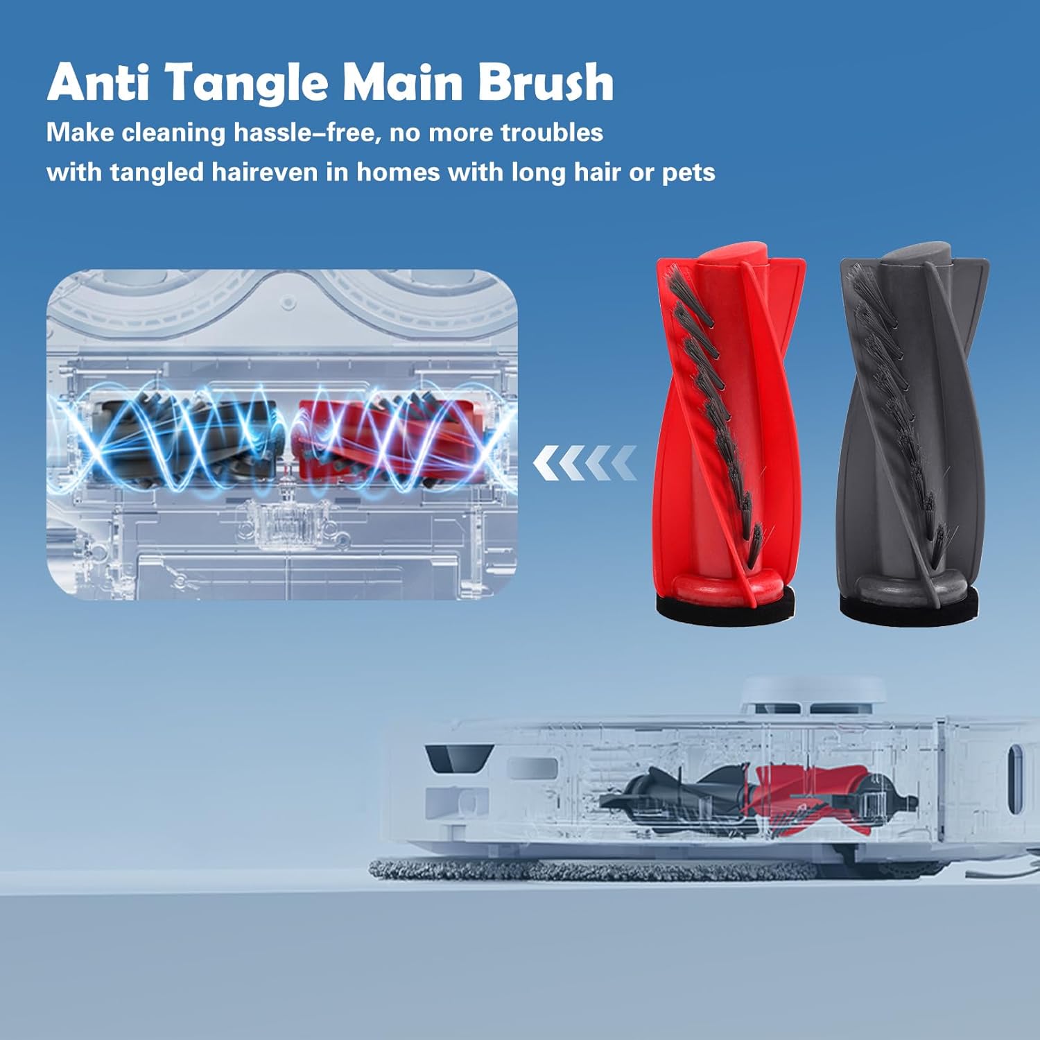 20 Pack Replacement Parts for Roborock Qrevo S5V/Qrevo Curv/Qrevo Curv S5X/Qrevo Edge S5A Series Robot Vacuum Cleaner Accessories, 1 Main Brush, 4 HEPA Filters, 4 Dust Bags, 4 Mop Pads, 4 Side Brushes - Image 3