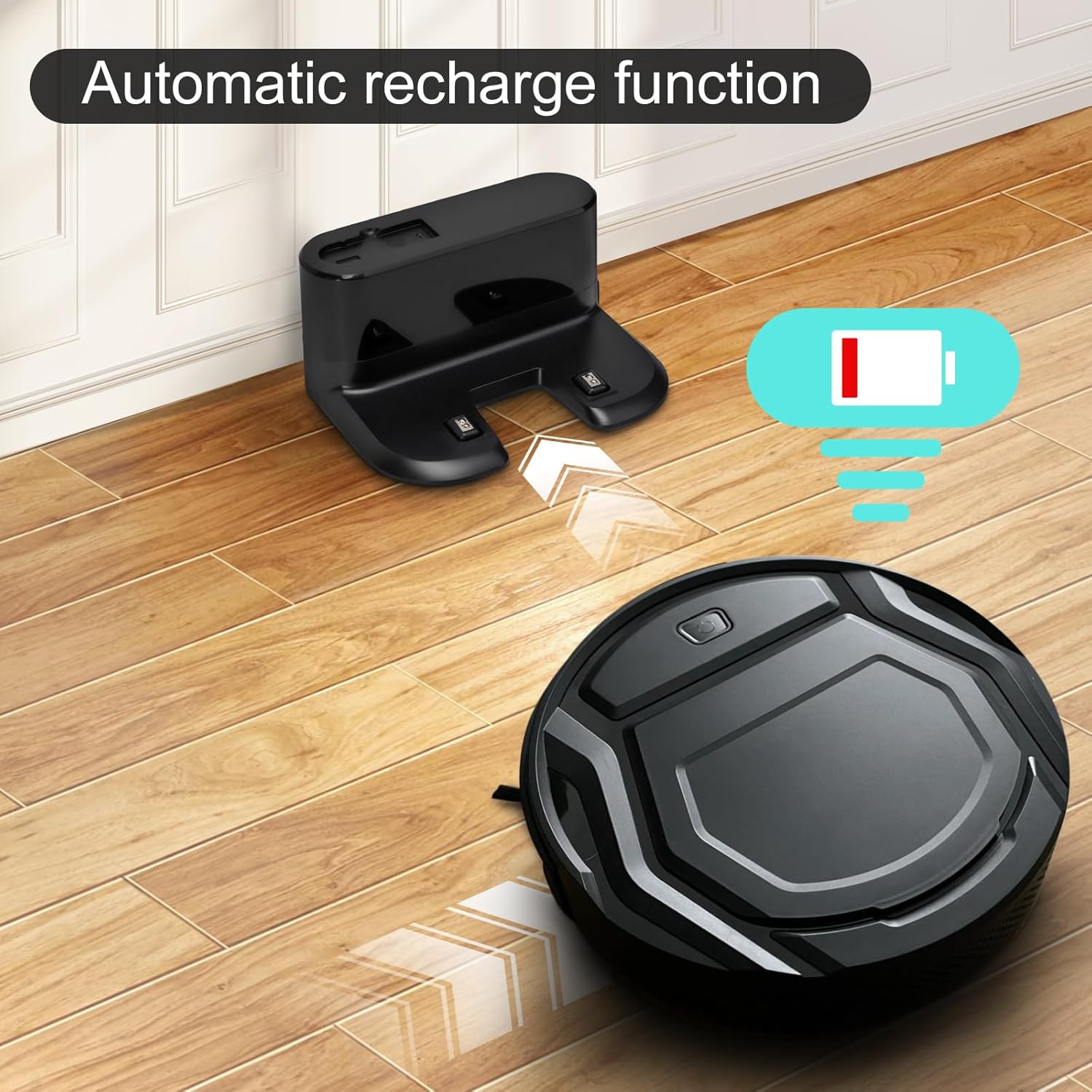 Recharge Base Charger Station for Lefant M210 M213 M213S Robot Vacuum Cleaners, Charging Dock Replacement for Lefant K2 K3 K3A K4 K5 Vacuums for Home Floor Cleaning, Without Adapter - Image 5