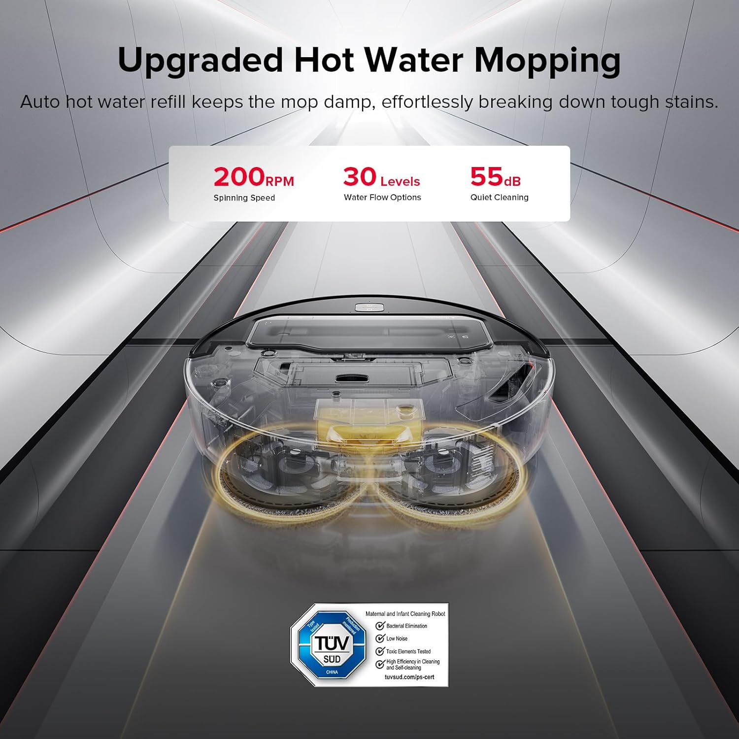 roborock Saros Z70 Robot Vacuum Cleaner and 1L Floor Cleaning Solution Bundle - Image 8