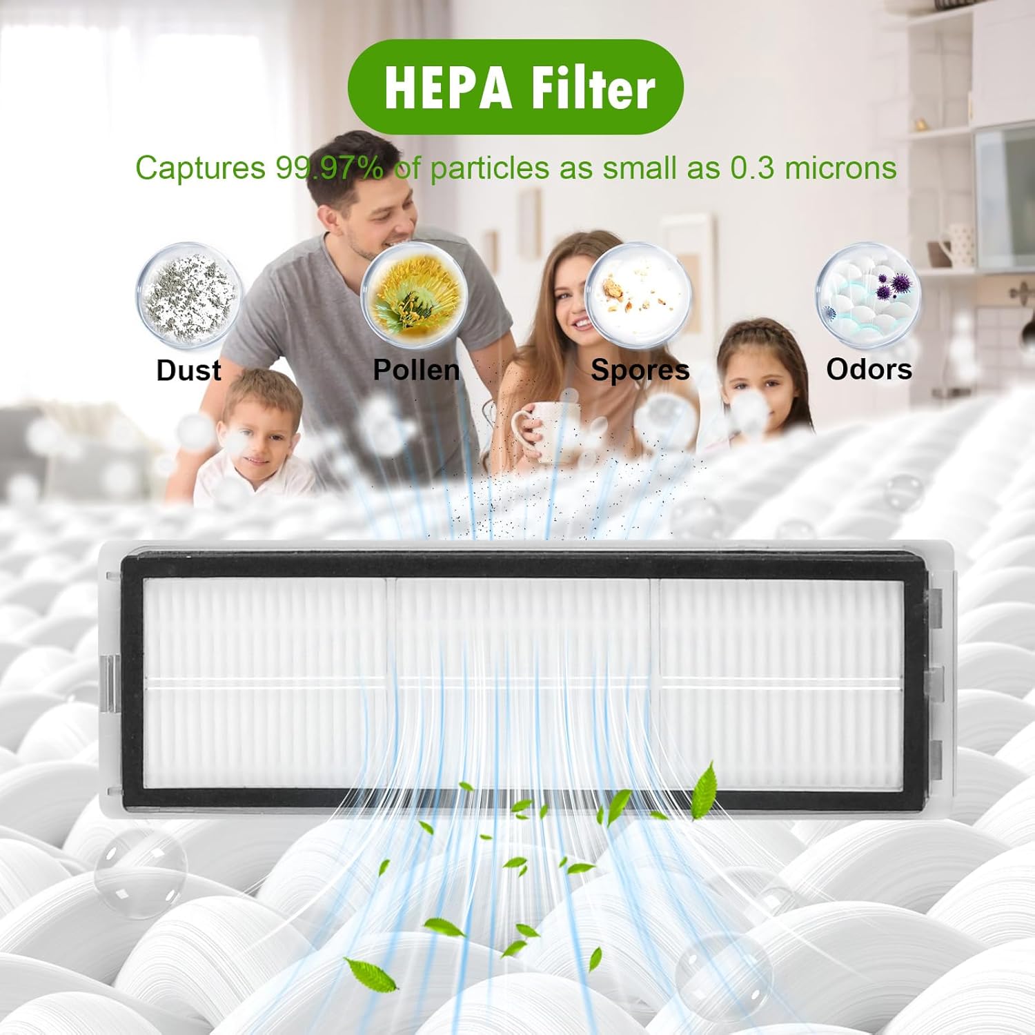 20 Pack Replacement Accessories for Dreame D10 Plus Gen 2 Robot Vacuum, 1 Main Brush 4 Filter 6 Dust Bag 4 Mop Pads 4 Side Brush 1 Cleaning Brush - Image 6