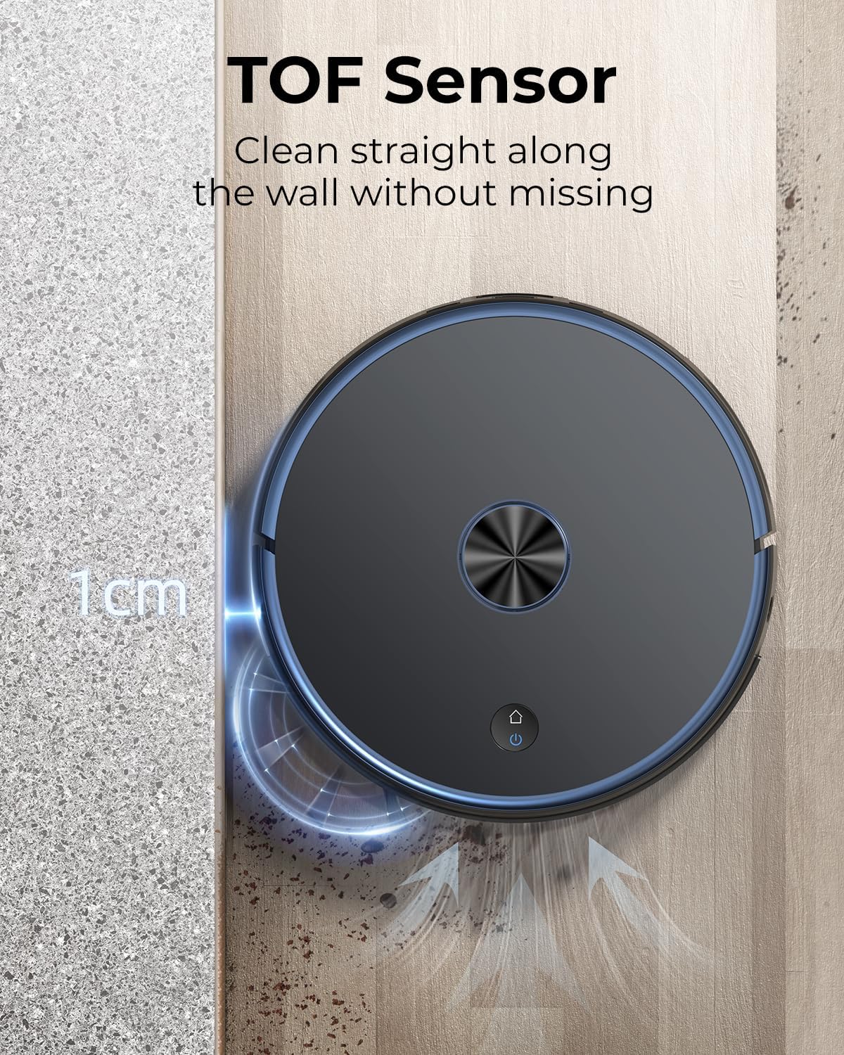 Laresar Robot Vacuum and Mop Combo, 3 in 1 Robotic Vacuum with 3.5L Self Emptying Station, Equipped with Lidar Navigation,Smart App Control, for Pet Hair/Floors/Carpets, L6 Pro, Black - Image 8