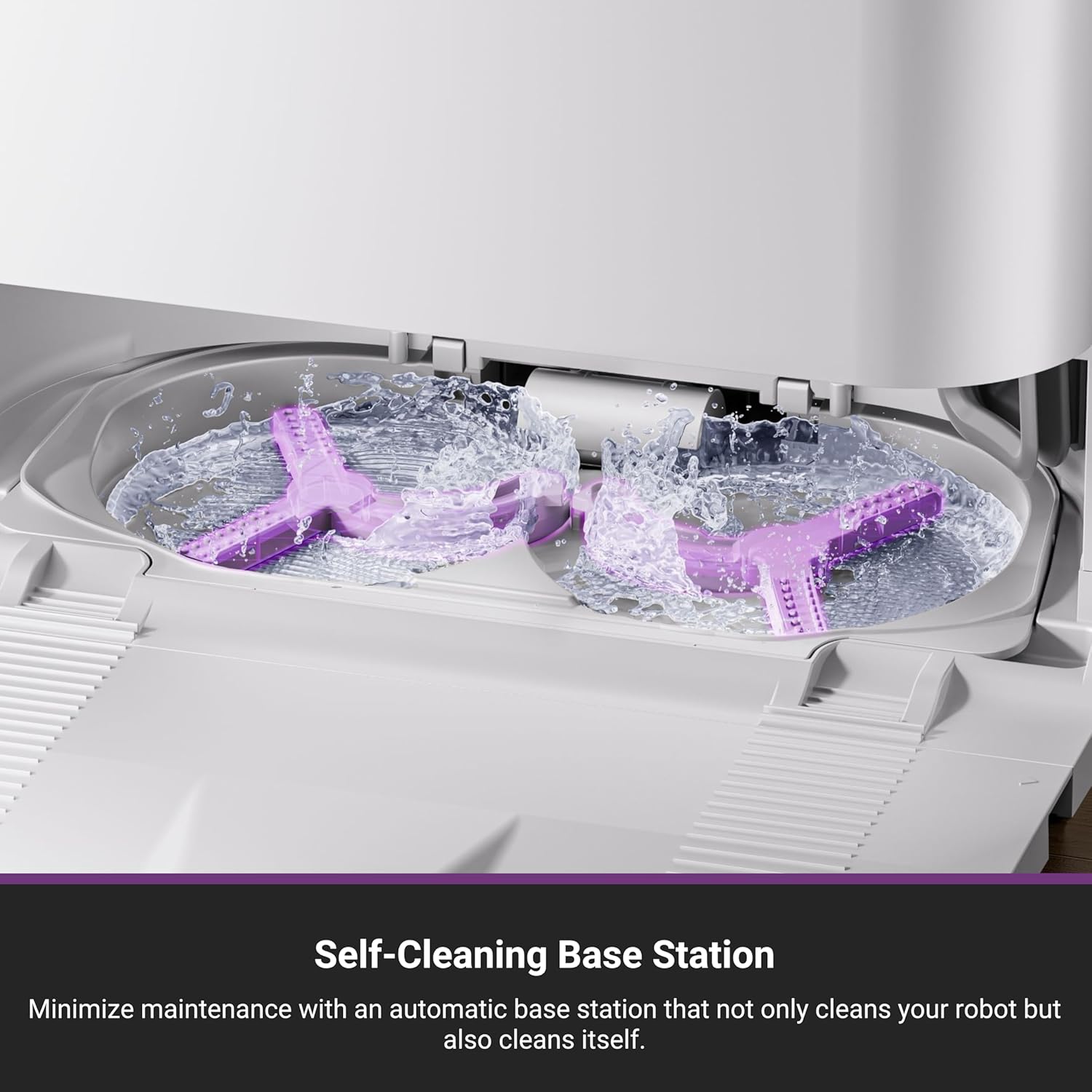 Eureka J15 Pro Ultra Robot Vacuum and Mop with Self Emptying Base, 16,200 Pa Suction, Flex-Arm Design Mop, Auto Mop Hot Water Washing & Hot Air Drying, Anti-Tangle, AI Obstacle Avoidance, White - Image 4