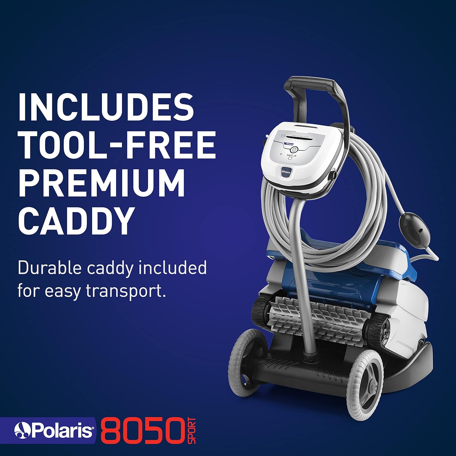 Polaris 8050 Sport Robotic Pool Cleaner, Automatic Vacuum for InGround Pools up to 40ft, Wall Climbing Vac w/Strong Suction & Easy Access Transparent Lid - Image 6