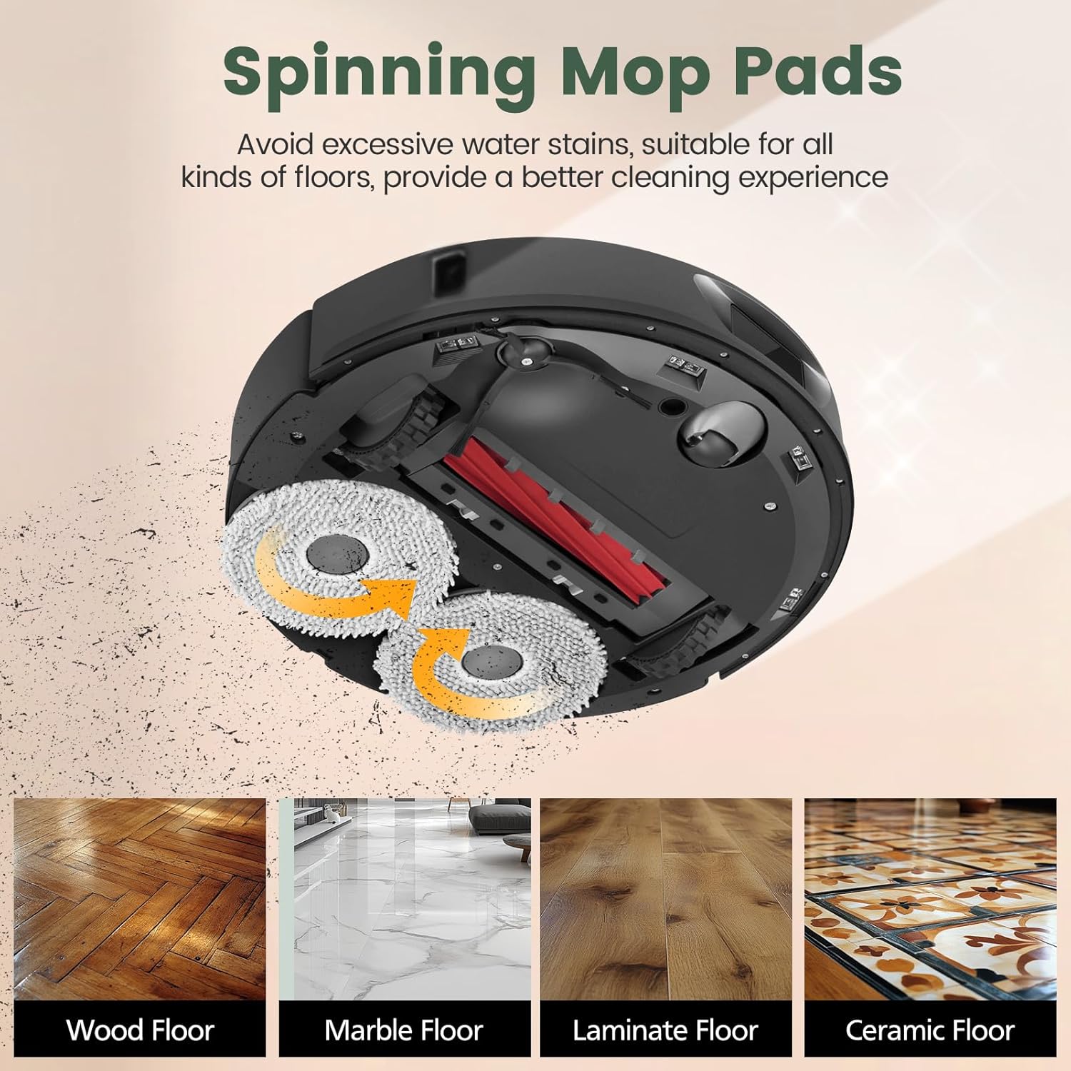 19 Pack Replacement Parts for Qrevo S/Qrevo Pro/Qrevo MaxV Robot Vacuum Cleaner Accessories Replacement Kits (2 Rolling Brush + 4 HEPA Filters + 4 Dust Bags + 4 Mop Pads + 4 Side Brushes) - Image 6