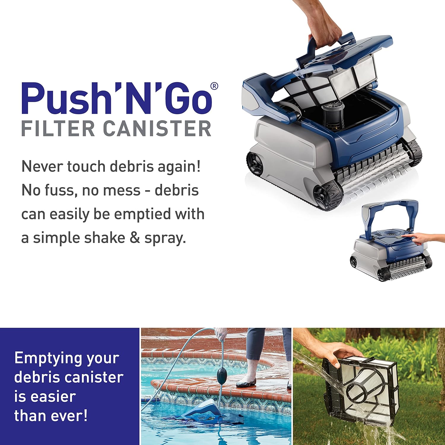 Polaris 8050 Sport Robotic Pool Cleaner, Automatic Vacuum for InGround Pools up to 40ft, Wall Climbing Vac w/Strong Suction & Easy Access Transparent Lid - Image 5