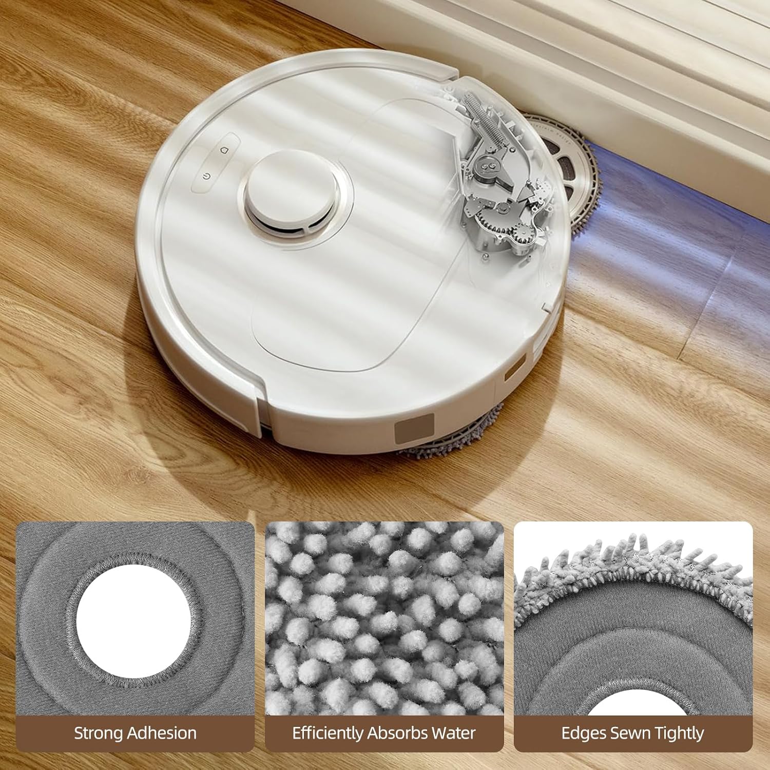 26 Pack Accessories for Roborock Qrevo S/Qrevo Pro/Qrevo Plus/Qrevo Maxv Vacuum Robot, Replacement 2 Main Brush 6 Mop Pads 6 Dust Bag 6 Sidebrush 4 Filter 1 Cleaning Brush 1 Screwdriver - Image 4