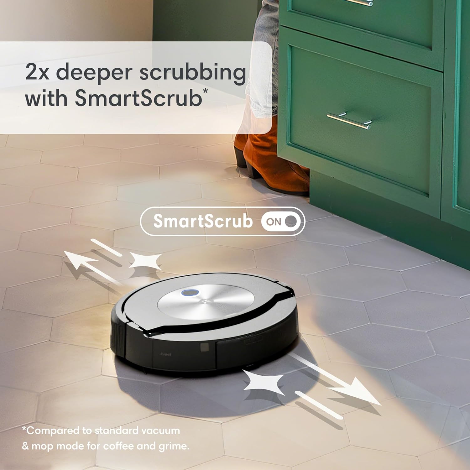 Refurbished iRobot Roomba Combo J7+ Paired with Alexa or Google Assistant Robot Vacuum and Mop - Image 3