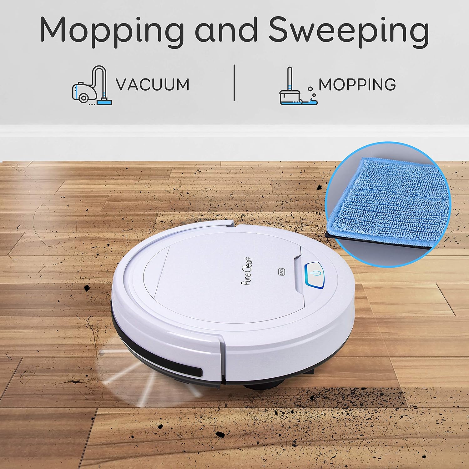 SereneLife Pure Clean Automatic Robot Vacuum Cleaner - Lithium Battery 90 Min Run Time&Self Path Navigation-Bot Self Detects Stairs Pet Hair Allergies Robotic Home Cleaning for Carpet Hardwood Tiles - Image 2