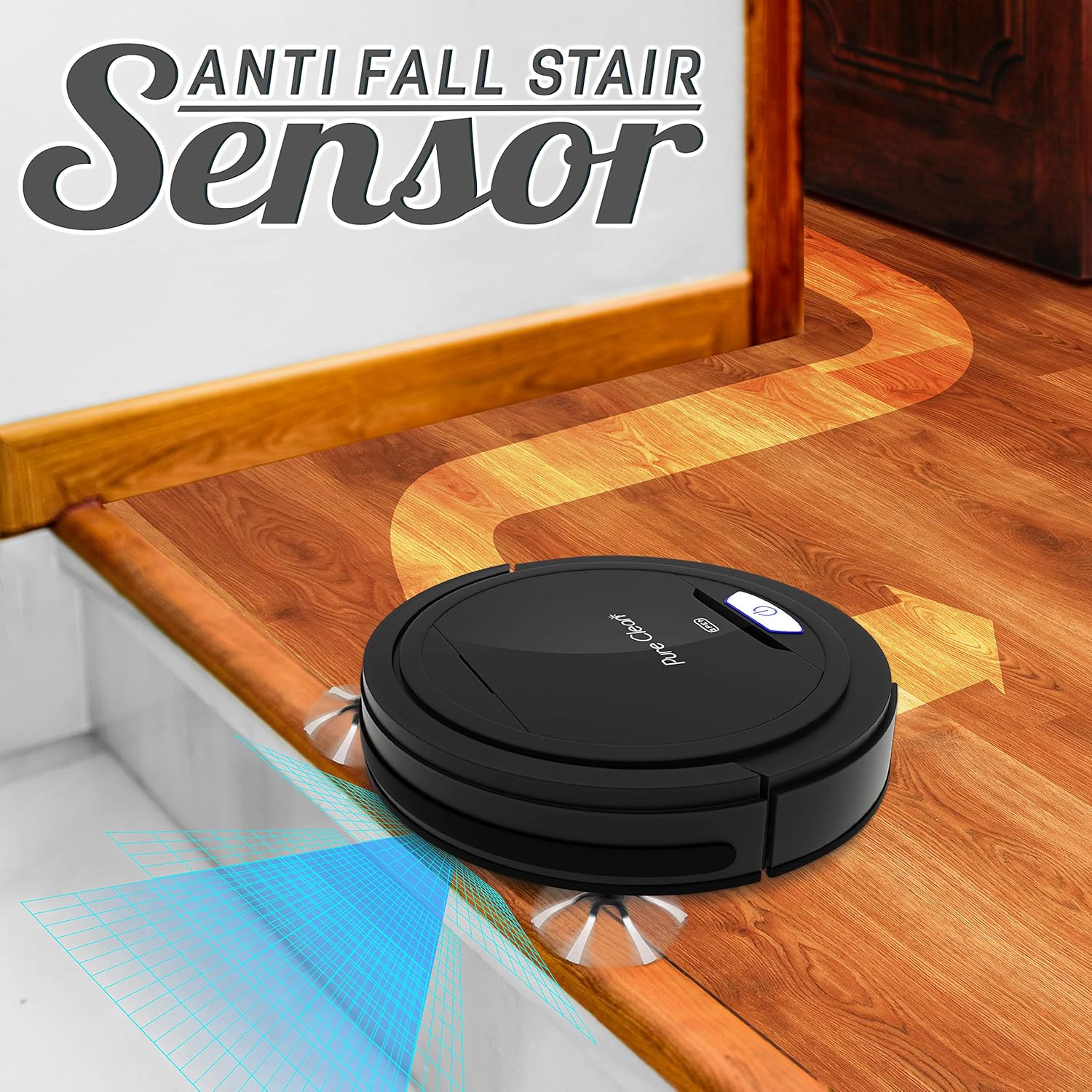 SereneLife PURE CLEAN PUCRC26B.9 Automatic Robot Vacuum Cleaner-Robotic Auto Home Cleaning for Clean Carpet Hardwood Floor-Bot Self Detects Stairs-Air Filter Pet Hair Allergies Friendly- - Image 6